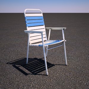 3d model lawn chair
