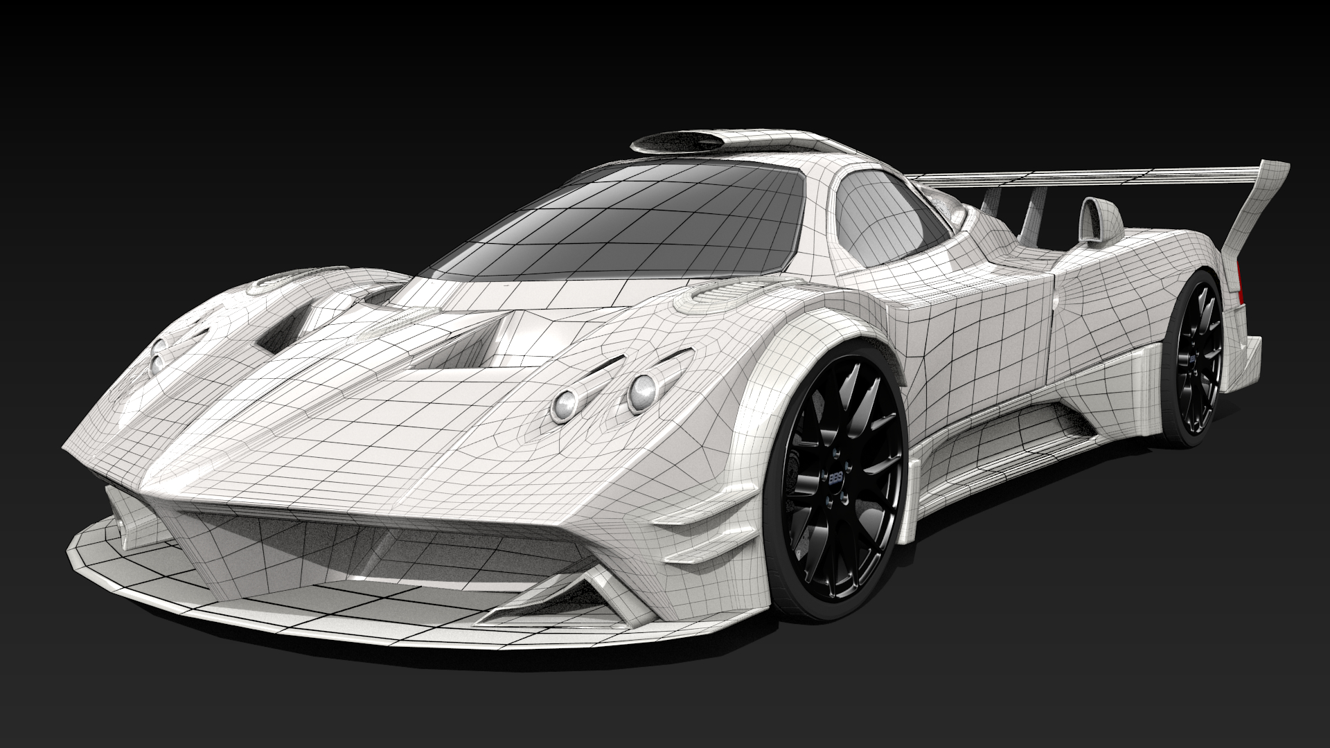 3d pagani zonda r