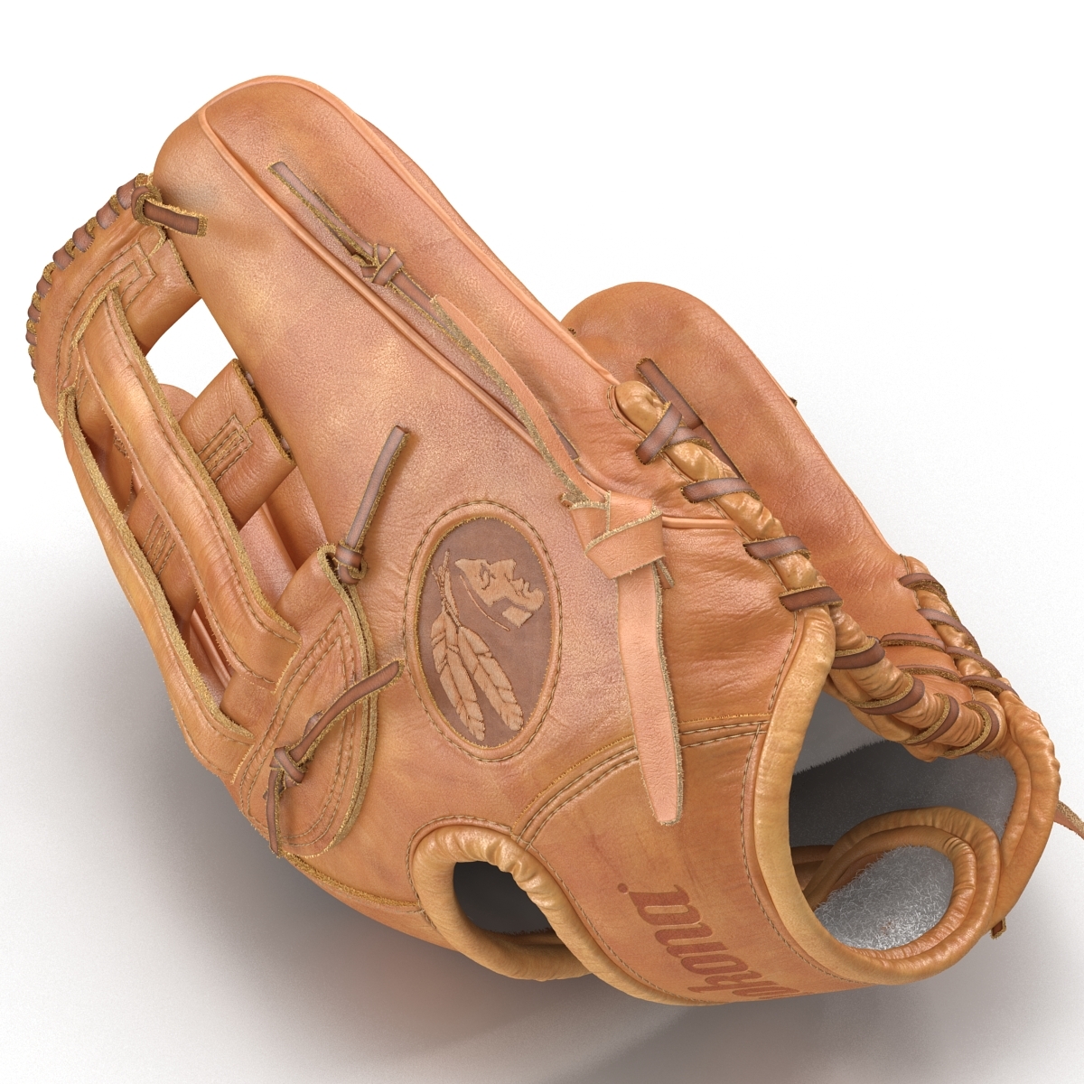 3d baseball glove ball model
