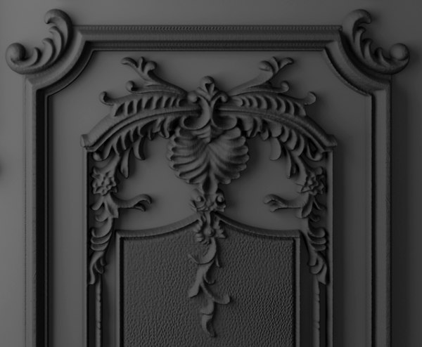 3d boiserie molding model