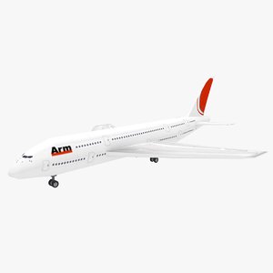 3d model passenger airplane