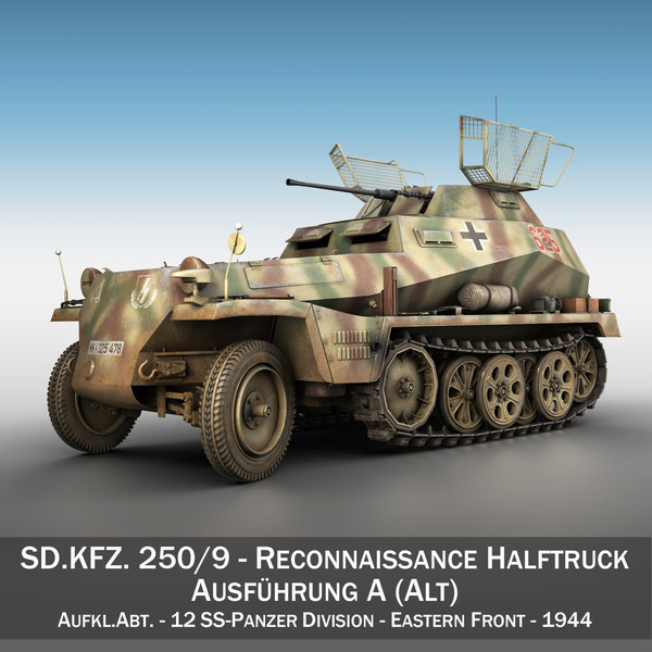 Sd Kfz 250 9 半履带侦察车3d模型 Turbosquid
