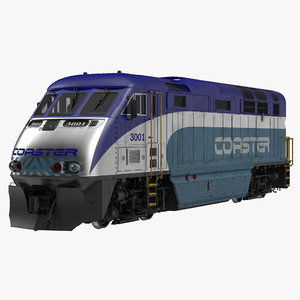 diesel electric locomotive f59 3d model