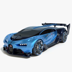 3d 2016 bugatti vision gran model