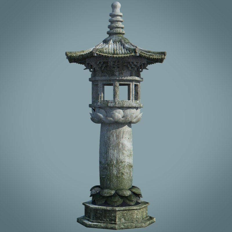 max chinese stone lamp