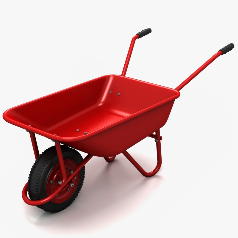3d wheelbarrow wheel barrow