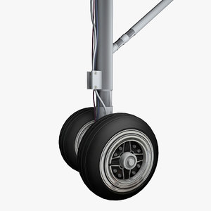 landing gear airplane wheels 3d model