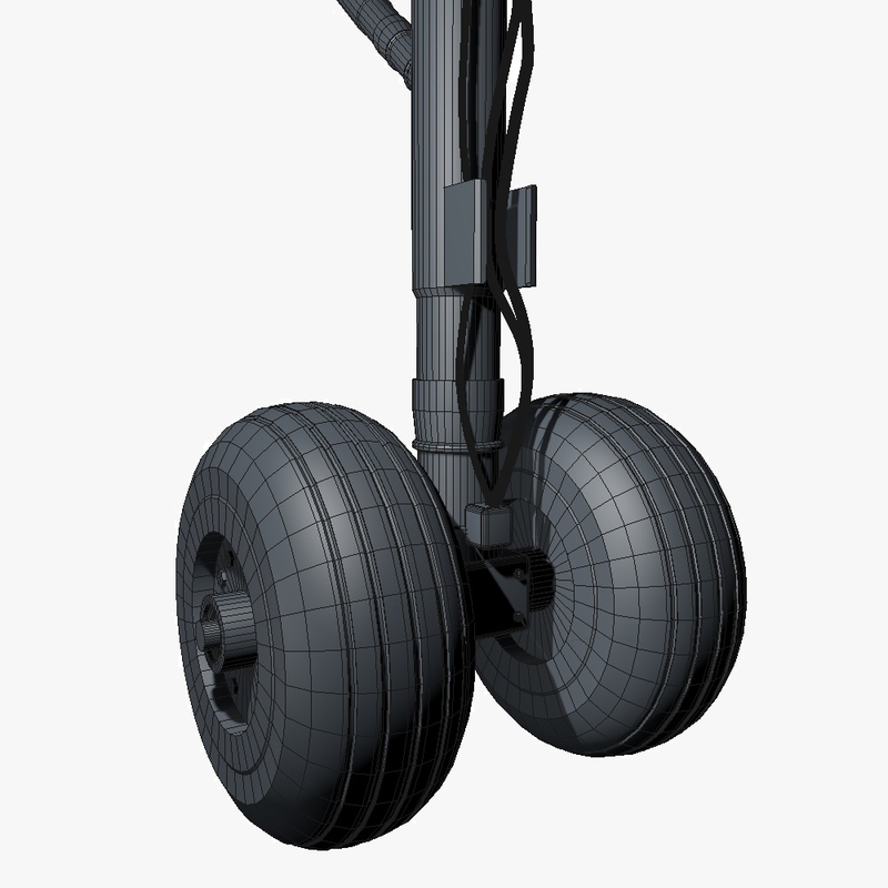 landing gear airplane wheels 3d model