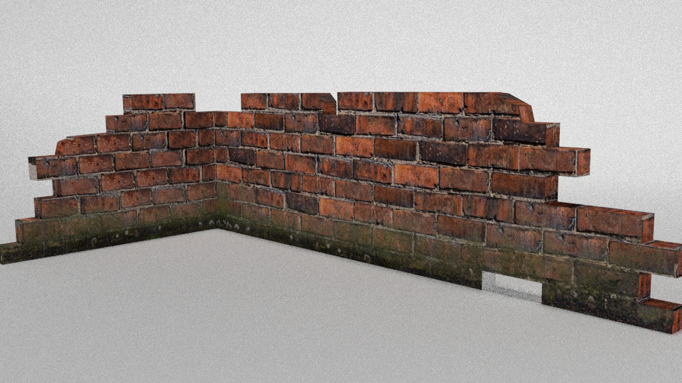 3d Broken Wall Model