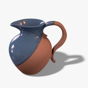 c4d ceramic pitcher vase
