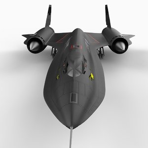 black bird spy plane 3d model