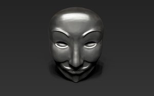 mask anonymous 3d obj