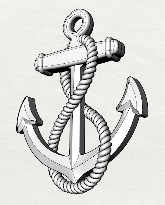 obj anchor rope