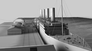 titanic port scene c4d