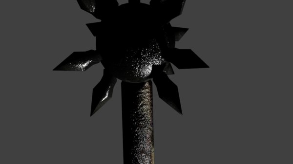 3d model spiked medieval mace