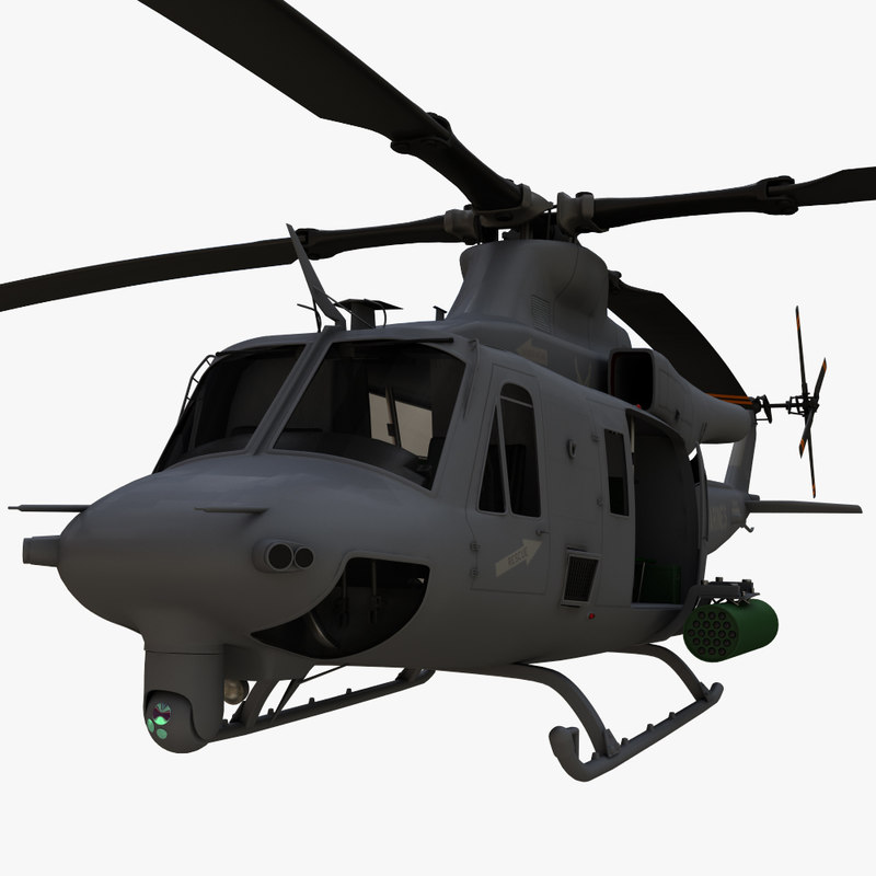 bell uh1y venom helicopter 3d model