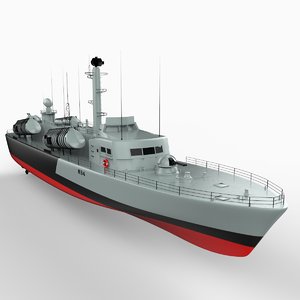osa-ii class missile boats 3d lwo