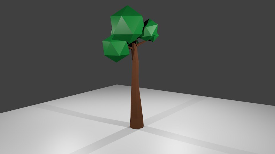 simple tree 3d obj