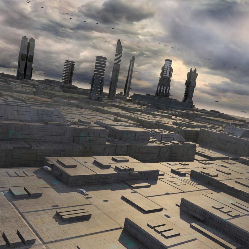 3ds Max Sci Fi Futuristic City