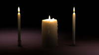 3d candle vector model