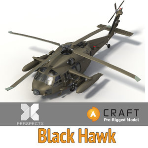 blackhawk pre-rigged craft director 3d model
