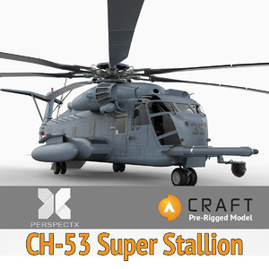pre-rigged ch-53 super stallion 3d 3ds