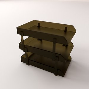3d document tray model