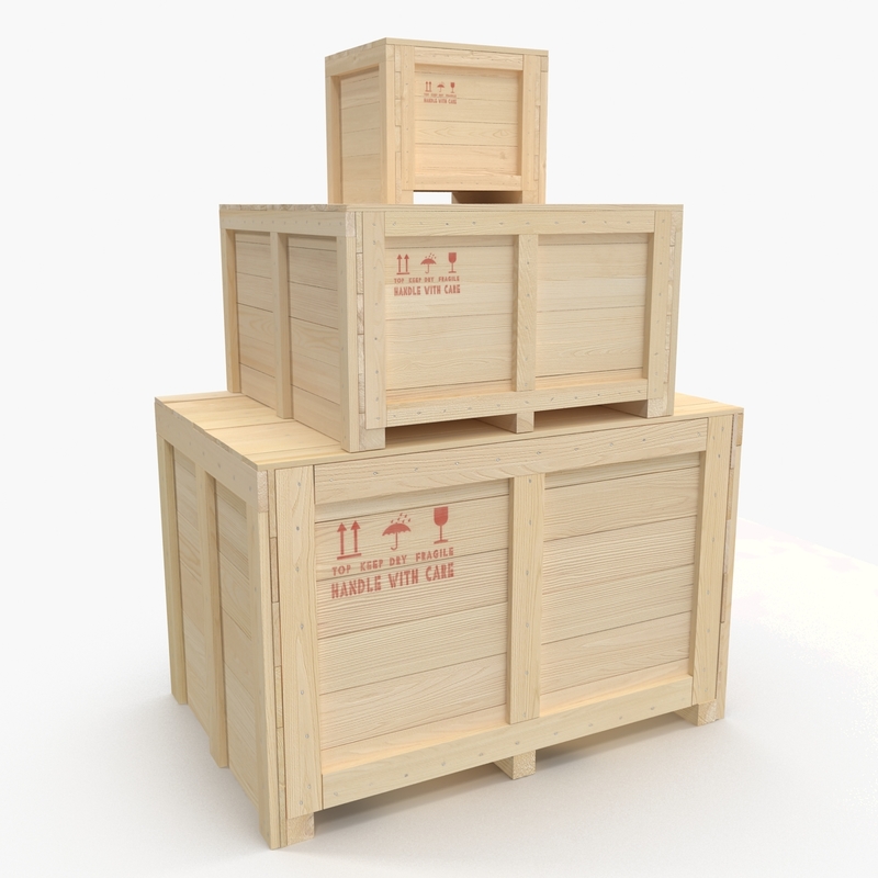 wooden shipping crates 3d max