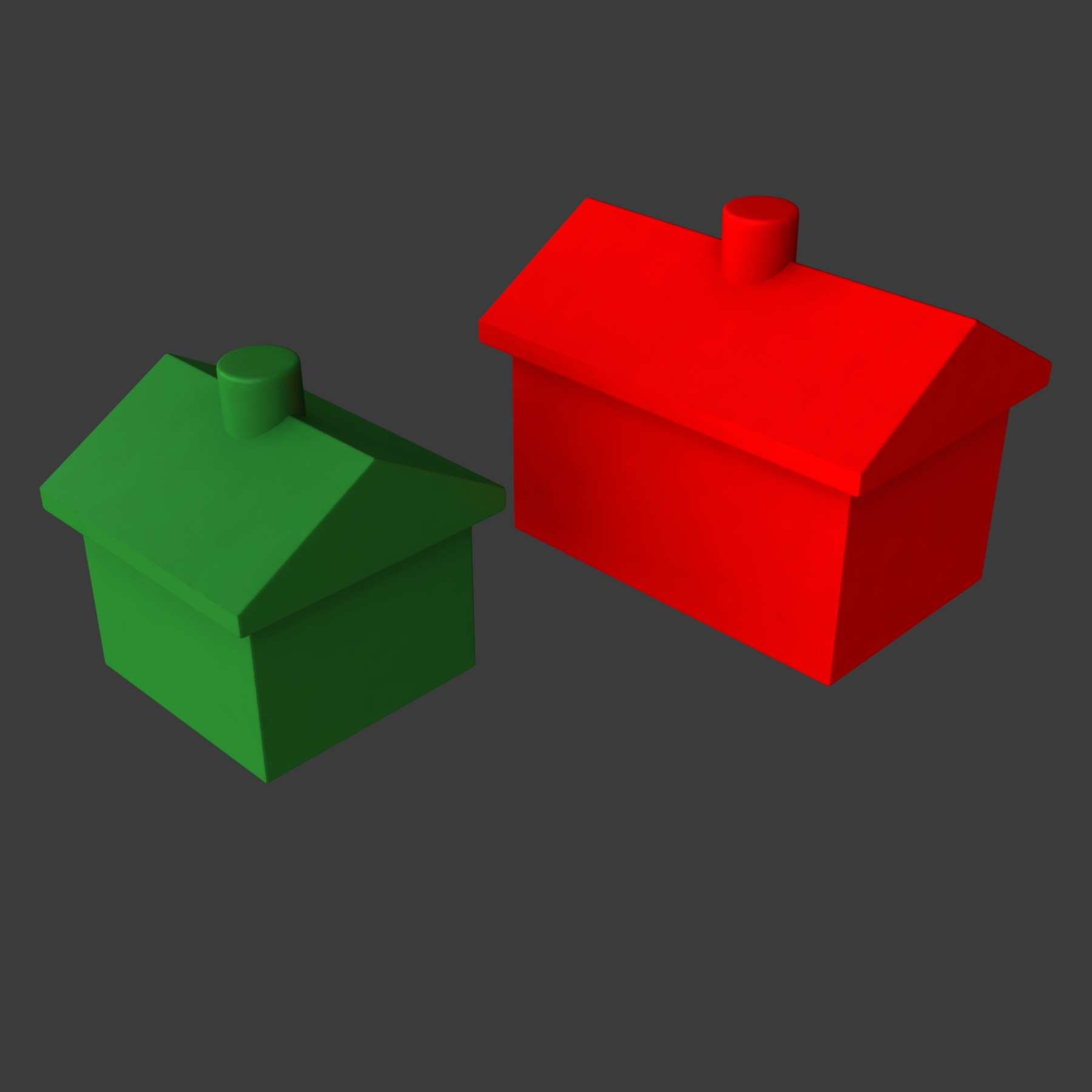 monopoly houses hotels 3d model