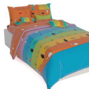 3d children bed linen model