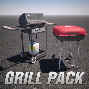 gas grill 3d model