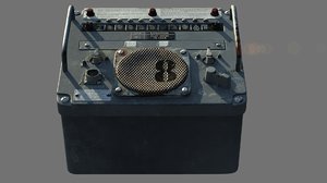 3d model military radio -