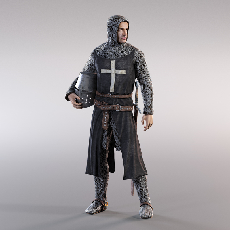 knight rigged 3d max