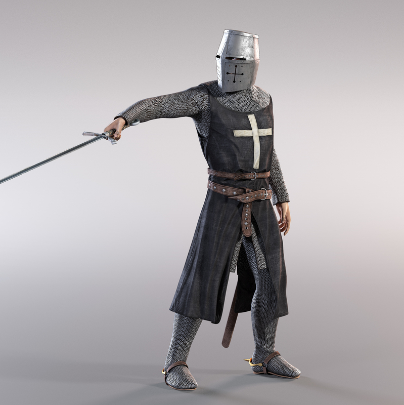 knight rigged 3d max