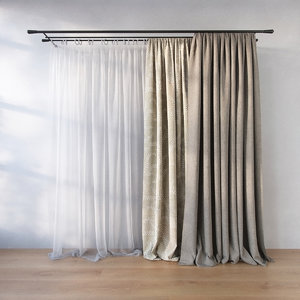 3d model curtain