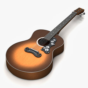 3ds max acoustic guitar