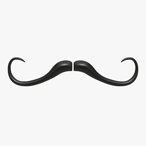 cartoon mustache 03 3d max