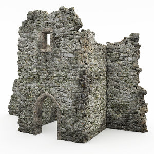 3d model of castle ruins