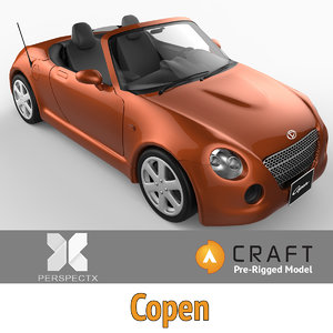 pre-rigged copen convertible rigged 3d model