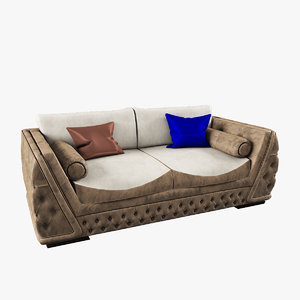 2-seat sofa giada zanaboni 3d model