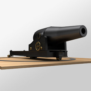 dhalgren smooth-bore cannon 3d obj