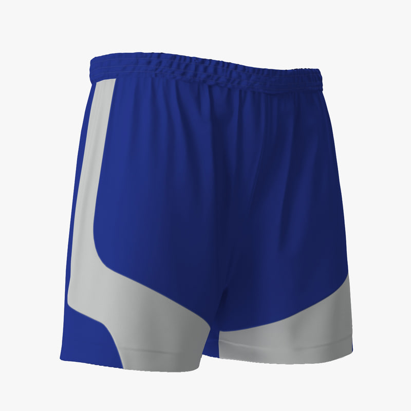 soccer shorts blue obj