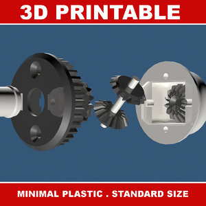 printable rc differential gear 3d x
