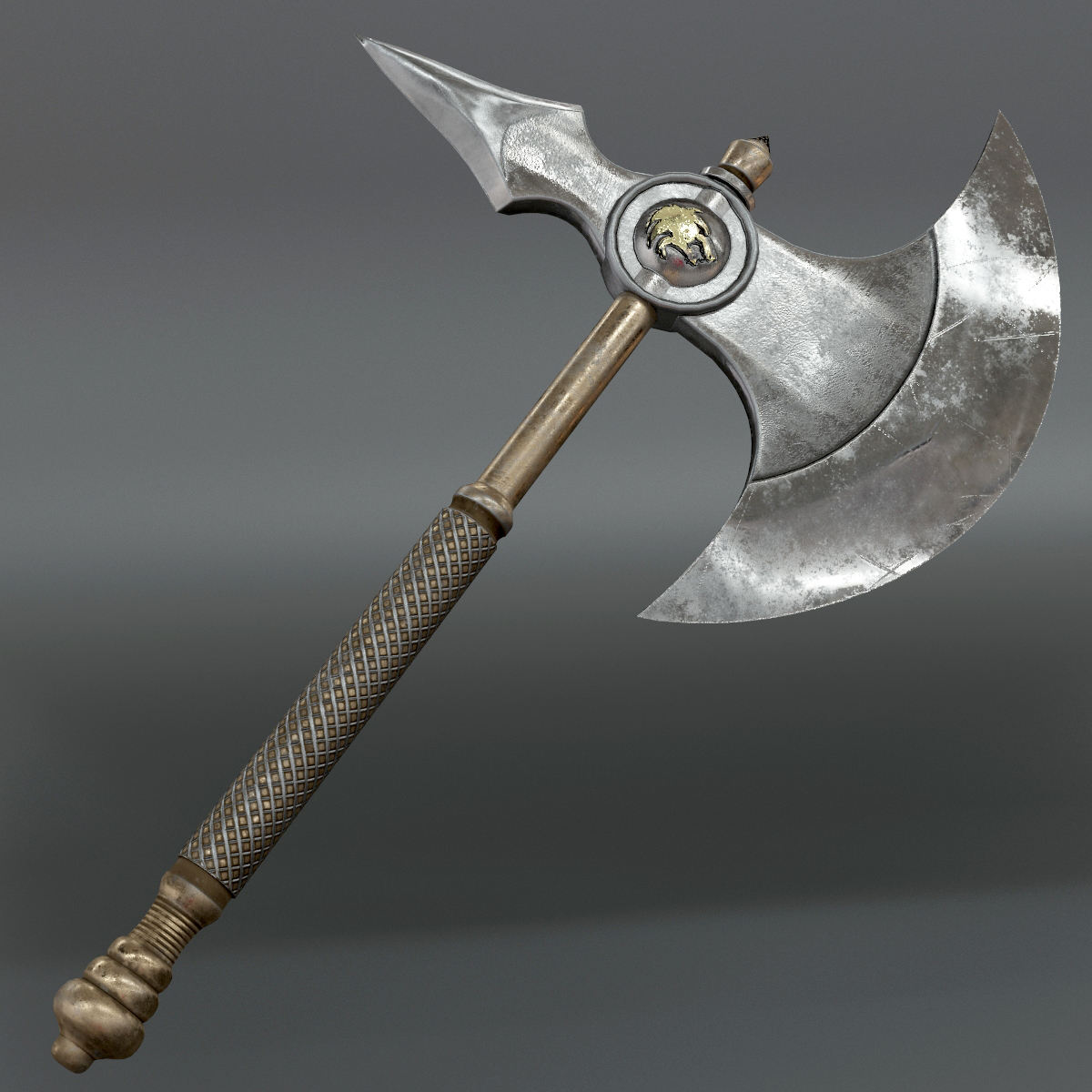 3d model warrior axe 1