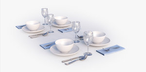tableware table 3d max
