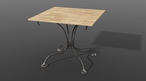 3d geordie small square table