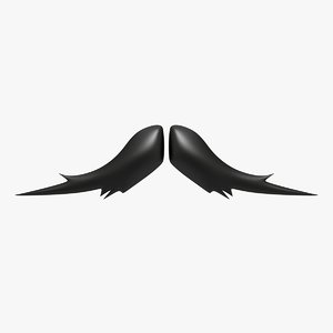 cartoon mustache 08 3ds