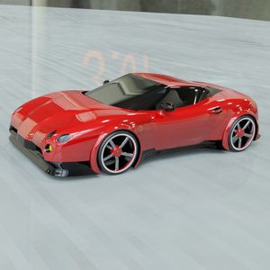 3d concept car model
