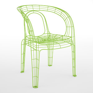 3ds max wire chair