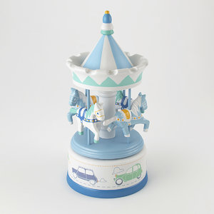 3d musical carousel globe trotter model